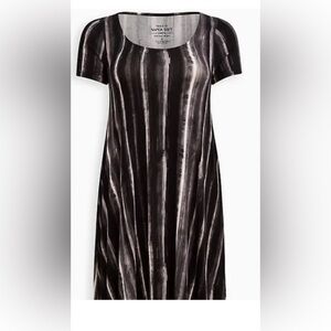 Torrid Black and Gray Striped Dress